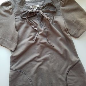 BCBGMaxAzria Tie Front Cotton Tunic Dress